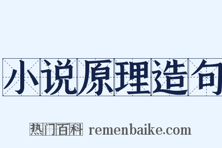 小说原理造句是什么意思的图片